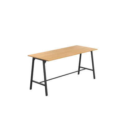 Titan High Maker Rectangular Table|1200x1000|Ellmau Beech-Black