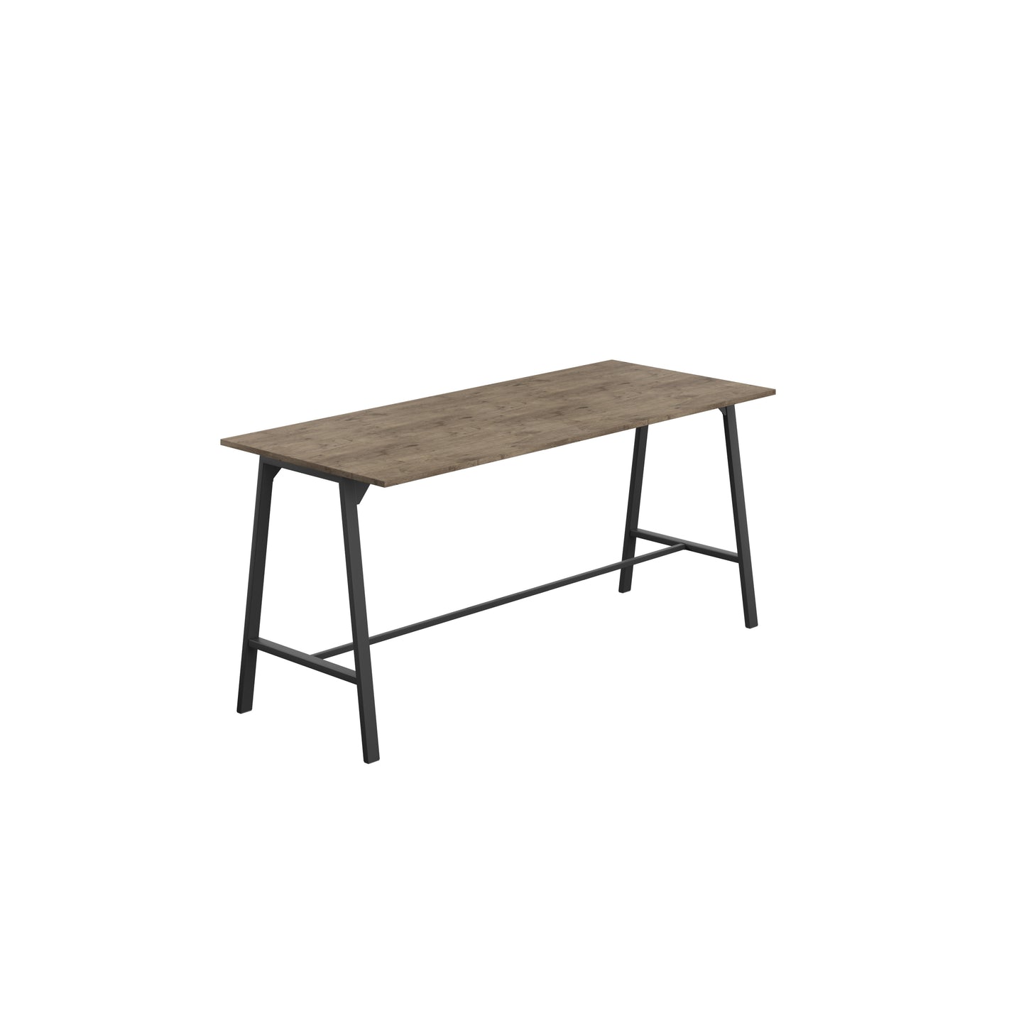 Titan High Maker Rectangular Table|1200x1000|Grey Nebraska Oak-Black