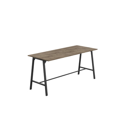 Titan High Maker Rectangular Table|1200x1000|Grey Nebraska Oak-Black