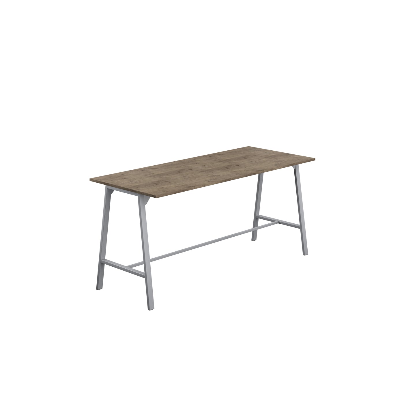 Titan High Maker Rectangular Table|1200x1000|Silver-Grey Nebraska Oak