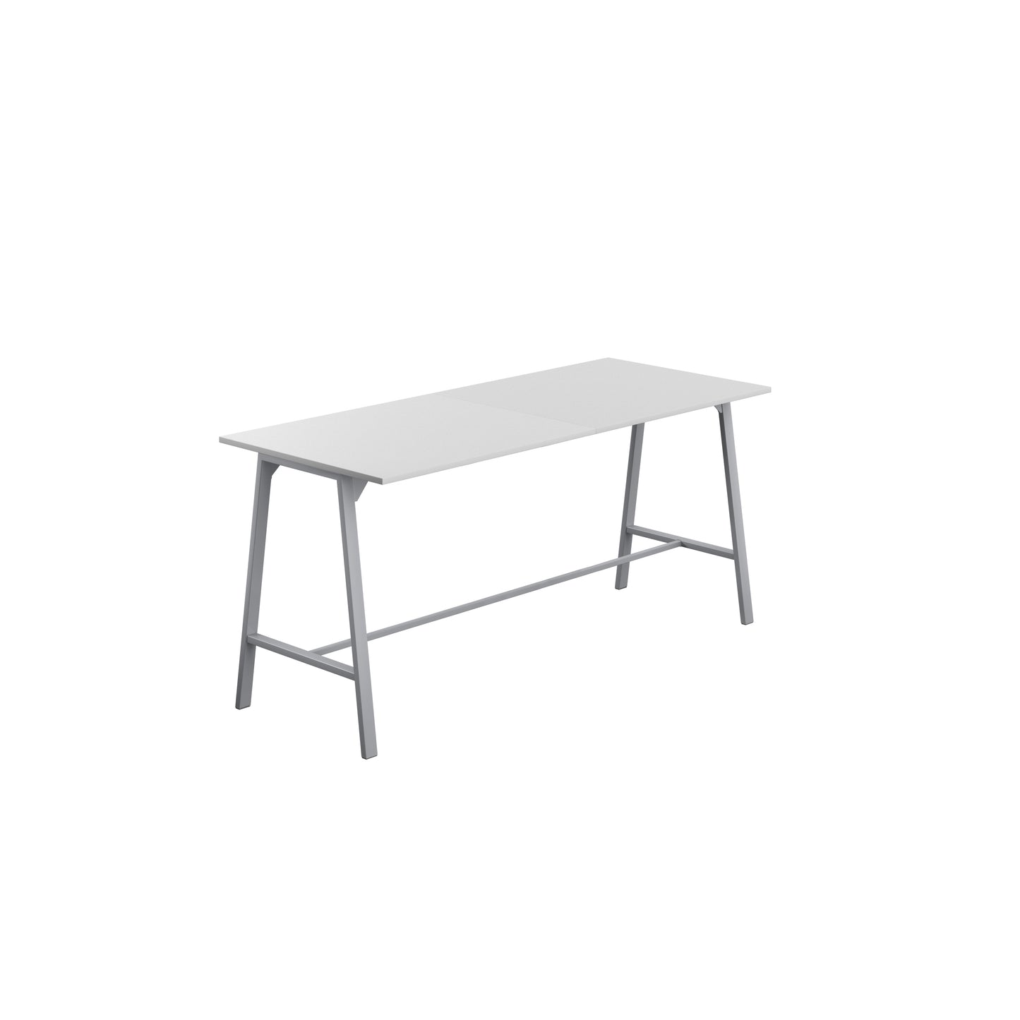 Titan High Maker Rectangular Table|1200x1000|Silver-White