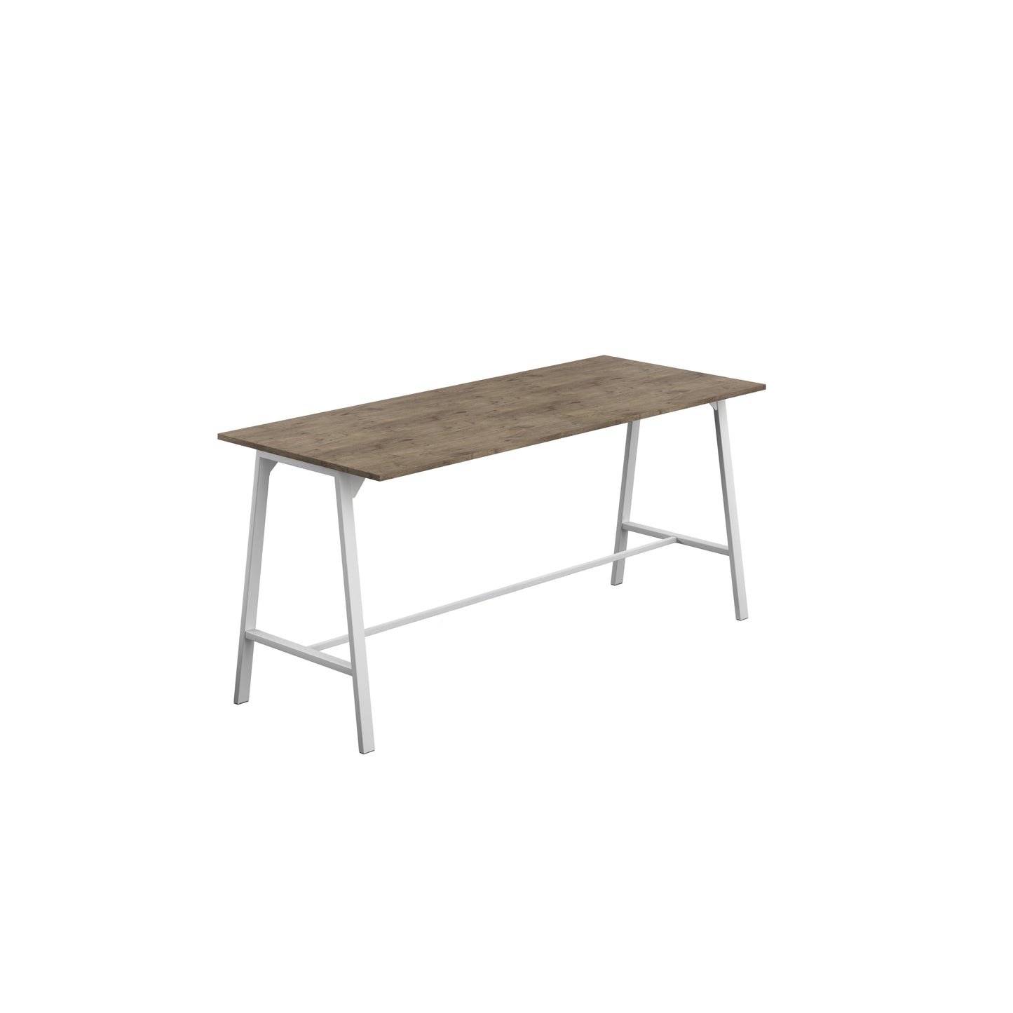 Titan High Maker Rectangular Table|1200x1000|Grey Nebraska Oak-White