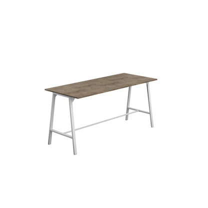 Titan High Maker Rectangular Table|1200x1000|Grey Nebraska Oak-White