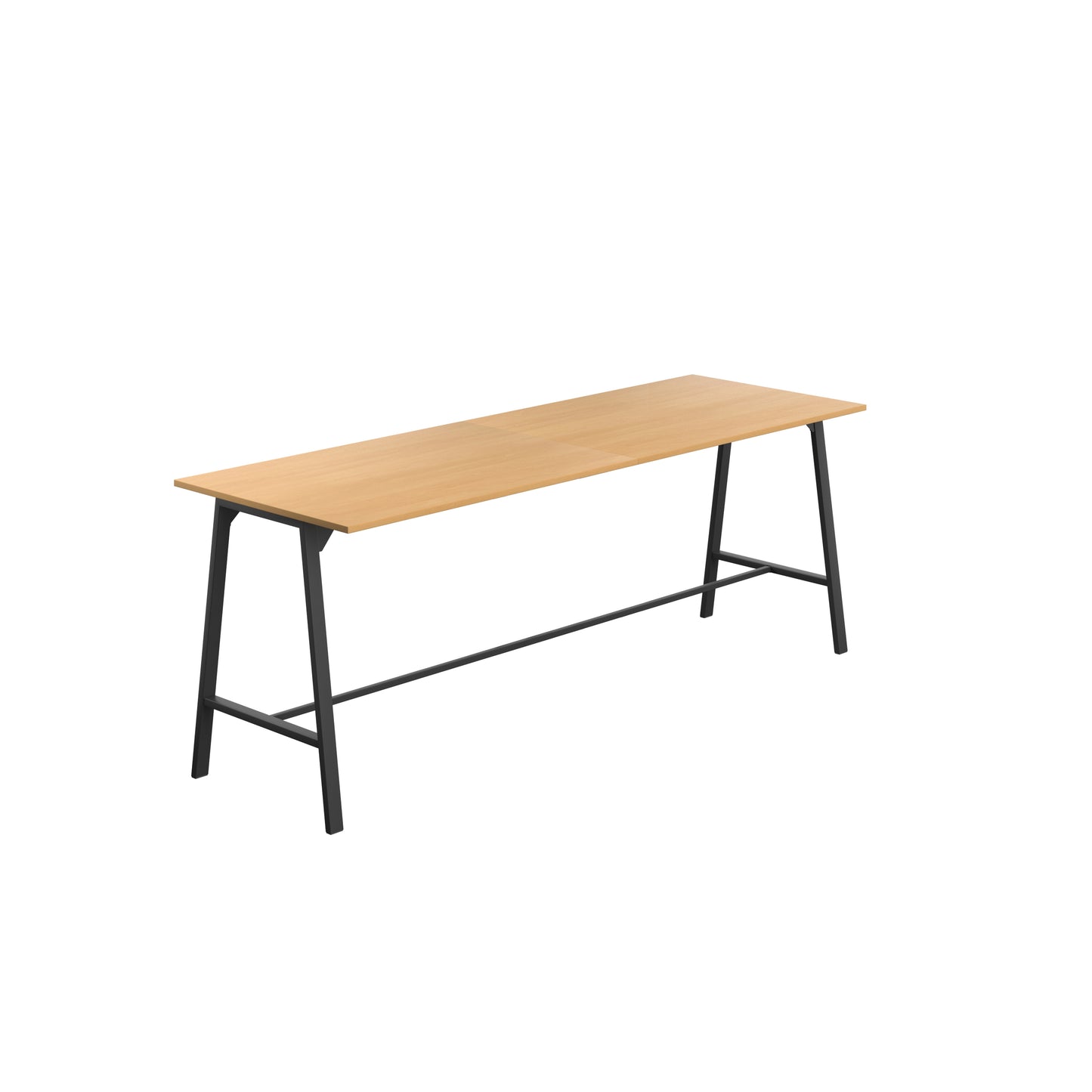 Titan High Maker Rectangular Table|1500x1000|Ellmau Beech-Black