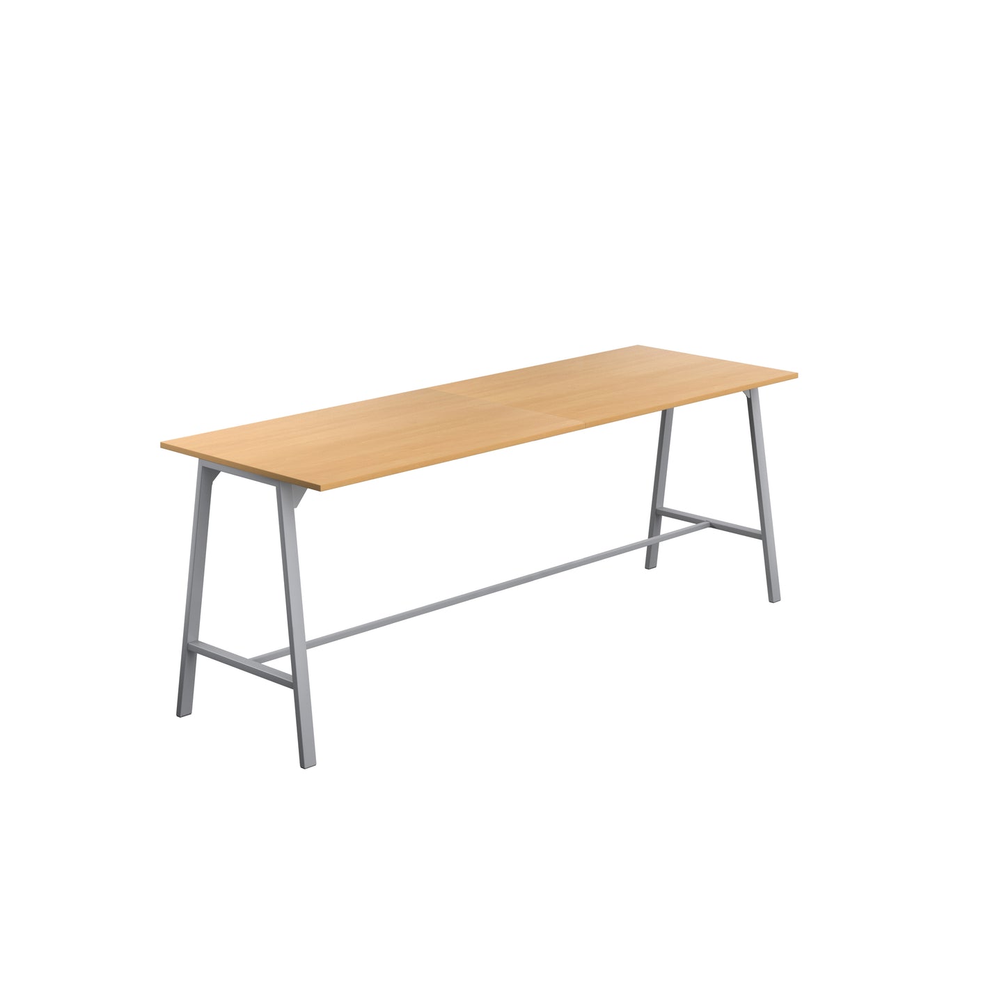 Titan High Maker Rectangular Table|1500x1000|Ellmau Beech-Silver