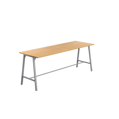 Titan High Maker Rectangular Table|1500x1000|Ellmau Beech-Silver