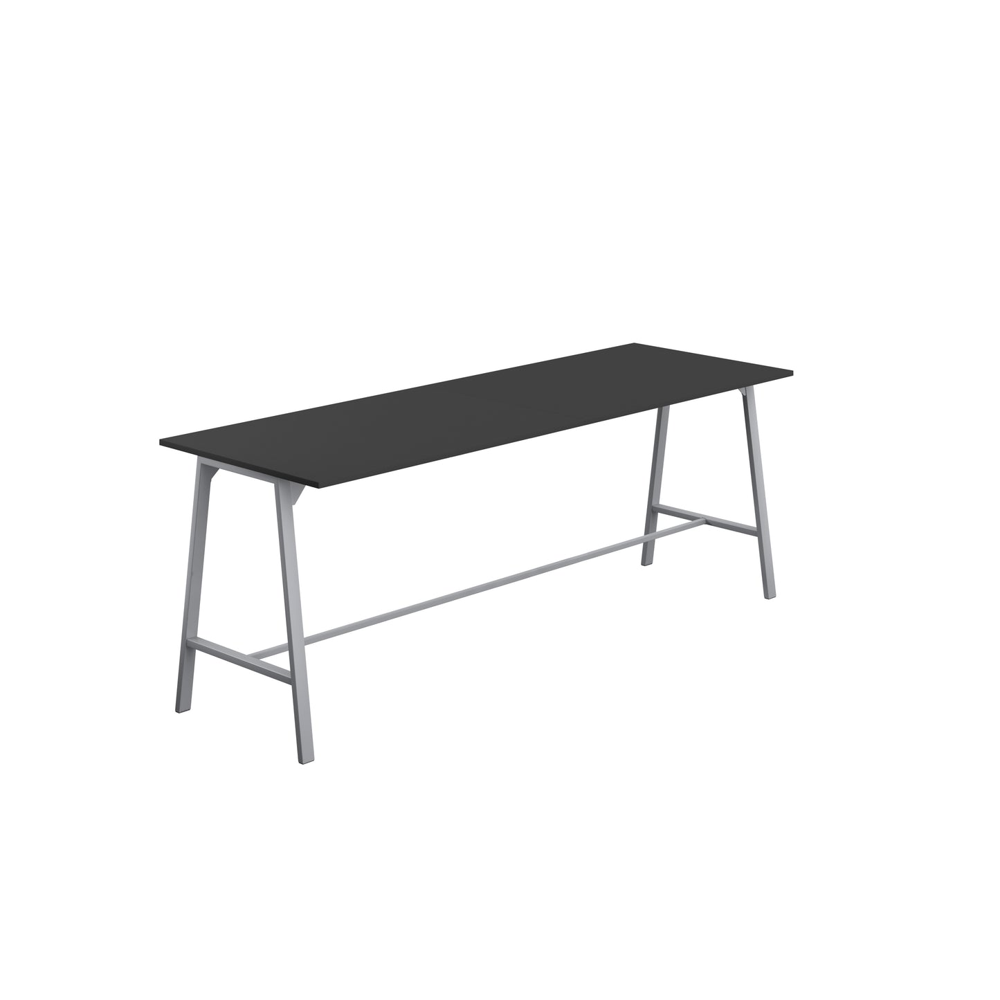 Titan High Maker Rectangular Table|1500x1000|Black-Silver