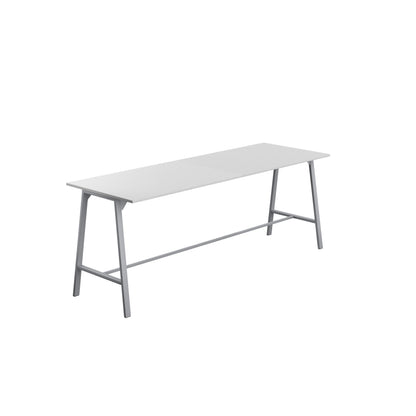Titan High Maker Rectangular Table|1500x1000|White-Silver