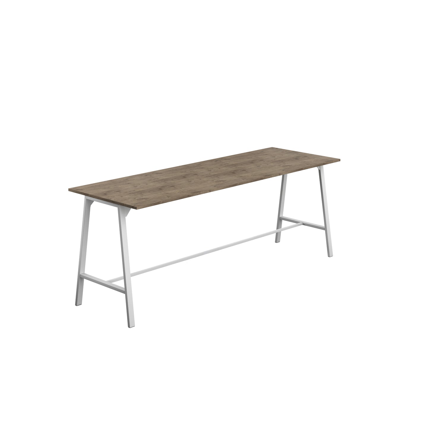 Titan High Maker Rectangular Table|1500x1000|Grey Nebraska Oak-White
