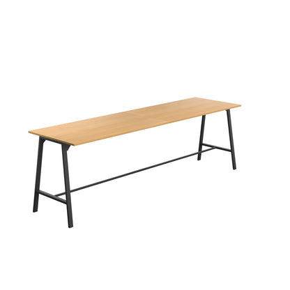 Titan High Maker Rectangular Table|1800x1000|Ellmau Beech-Black