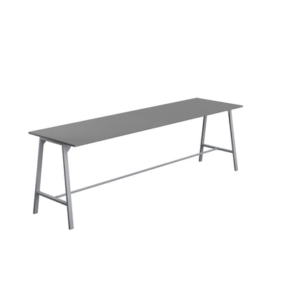 Titan High Maker Rectangular Table|1800x1000|Anthracite-Silver