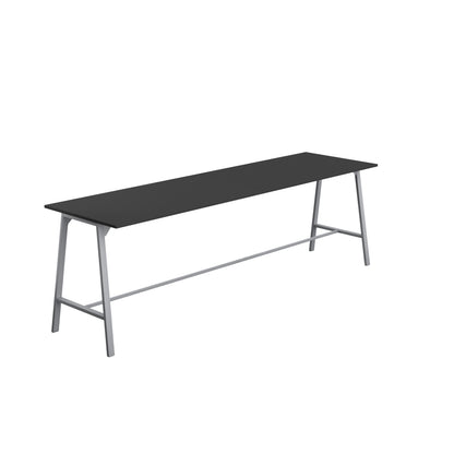 Titan High Maker Rectangular Table|1800x1000|Black-Silver