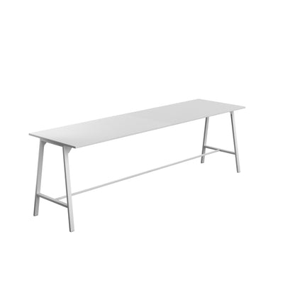 Titan High Maker Rectangular Table|1800x1000|White-White