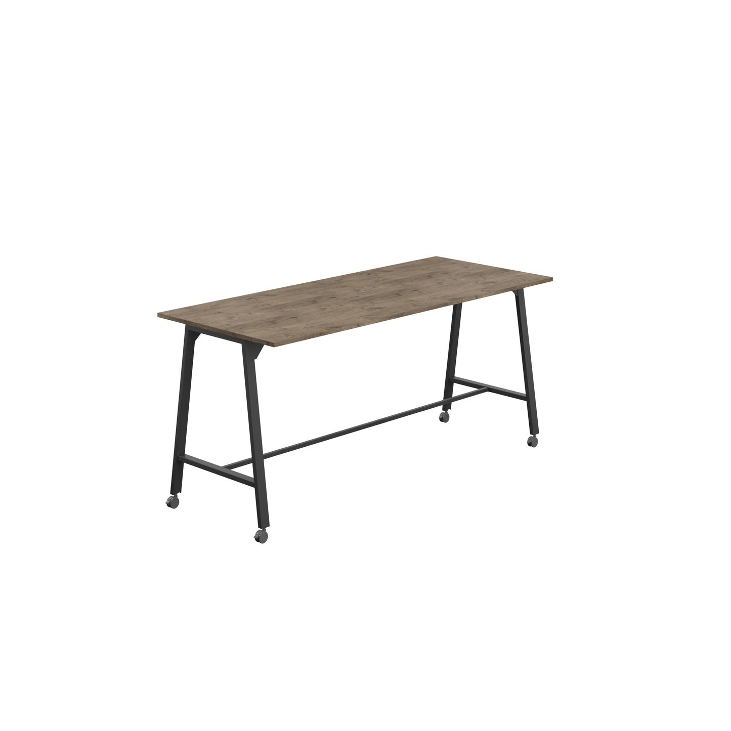 Titan High Maker Rectangular Table|1200x1000|Grey Nebraska Oak-Black