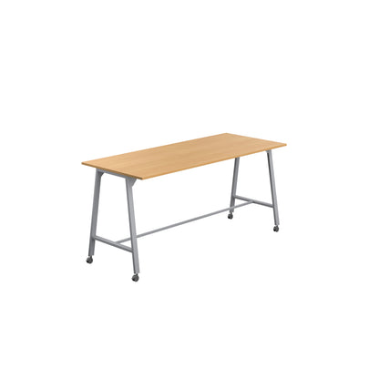 Titan High Maker Rectangular Table|1200x1000|Ellmau Beech-Silver