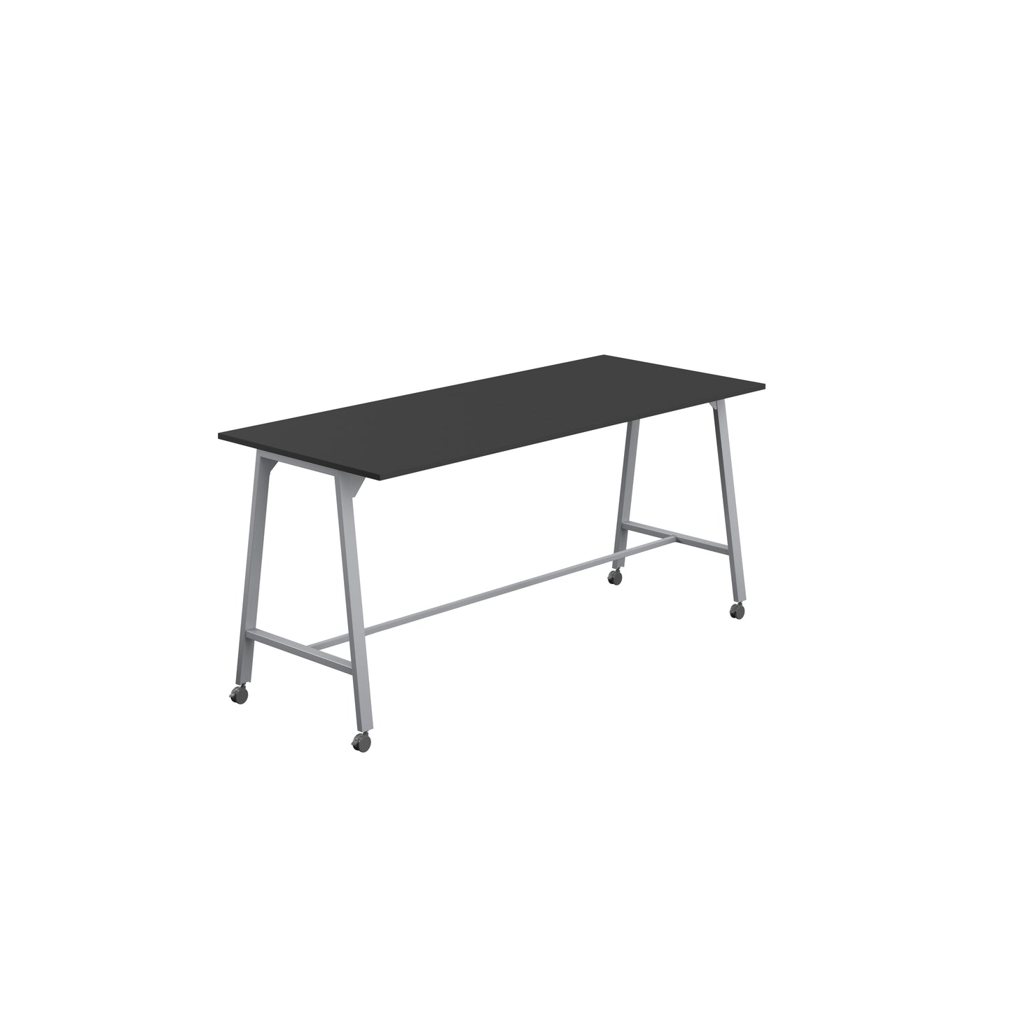 Titan High Maker Rectangular Table|1200x1000|Black-Silver