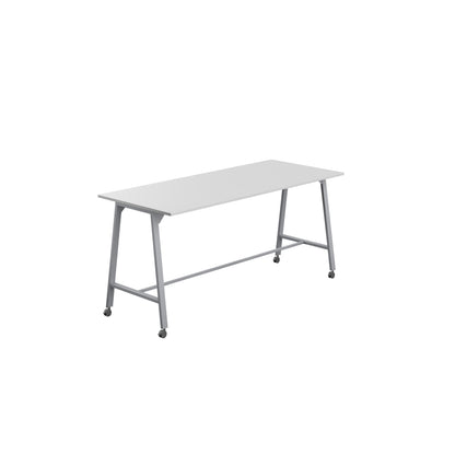 Titan High Maker Rectangular Table|1200x1000|White-Silver