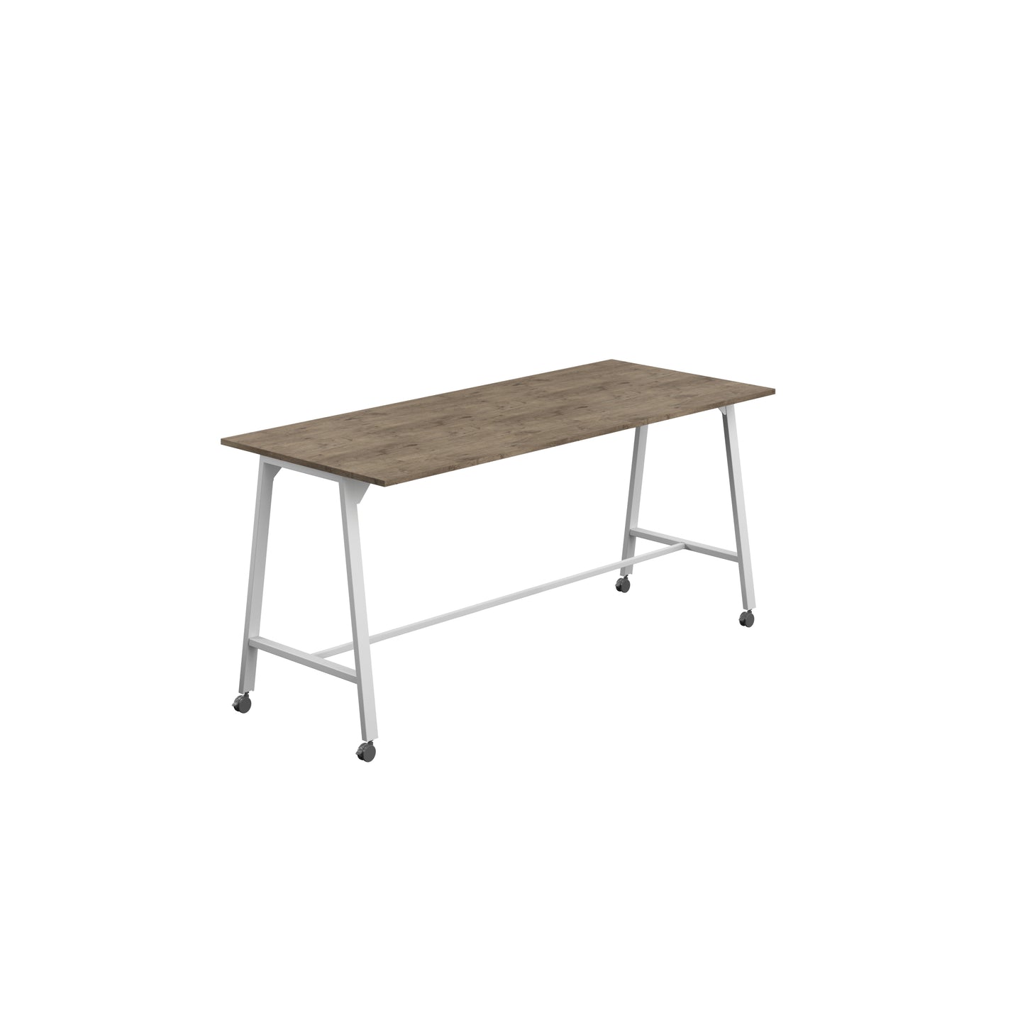 Titan High Maker Rectangular Table|1200x1000|Grey Nebraska Oak-White