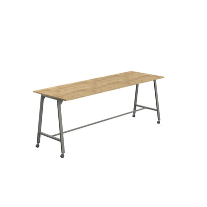 Titan High Maker Rectangular Table|1500x1000|Natural Nebraska Oak-Anthracite