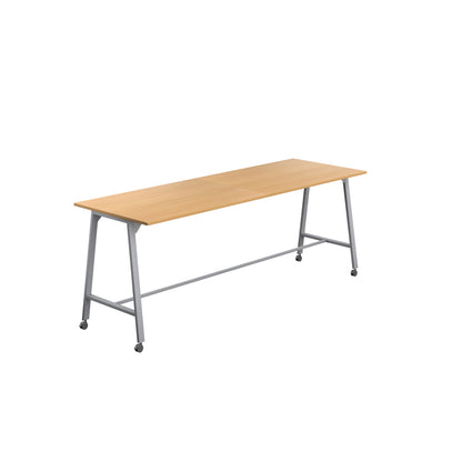 Titan High Maker Rectangular Table|1500x1000|Ellmau Beech-Silver