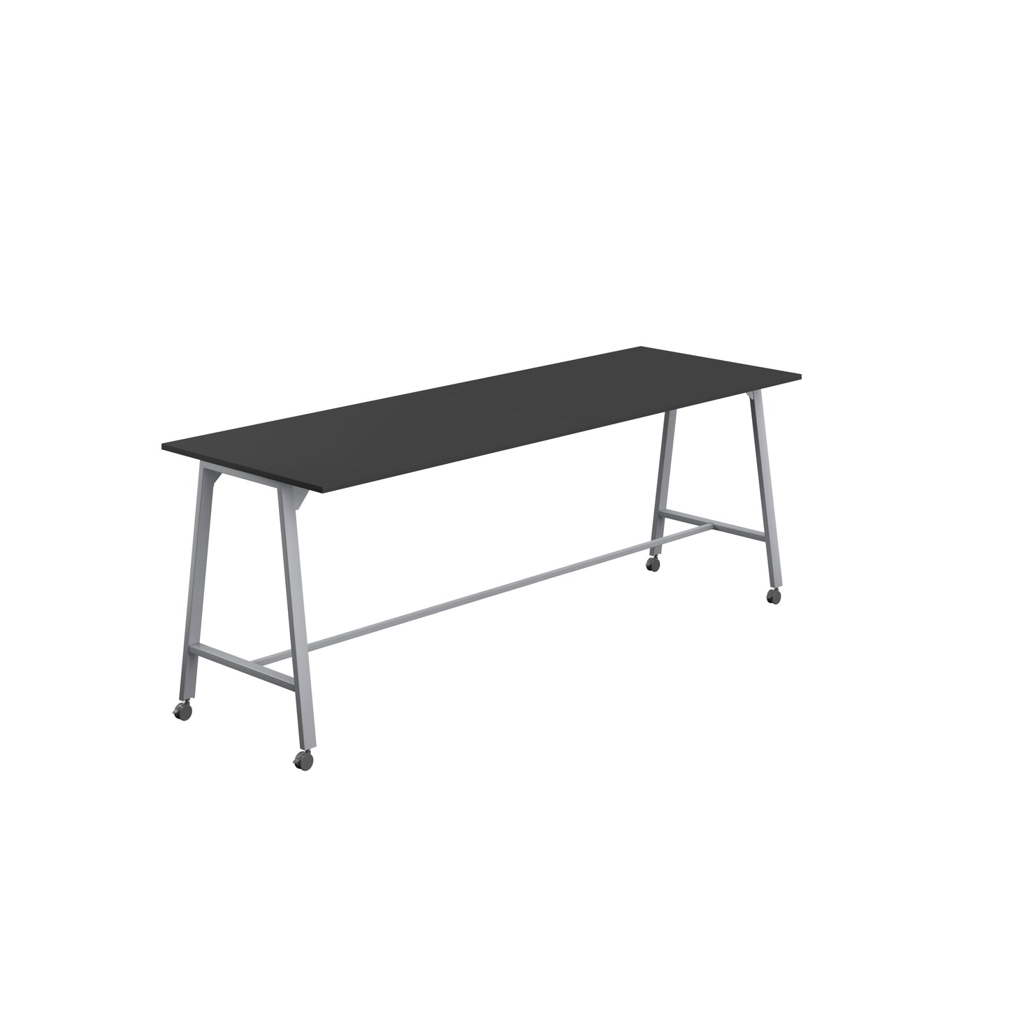 Titan High Maker Rectangular Table|1500x1000|Black-Silver
