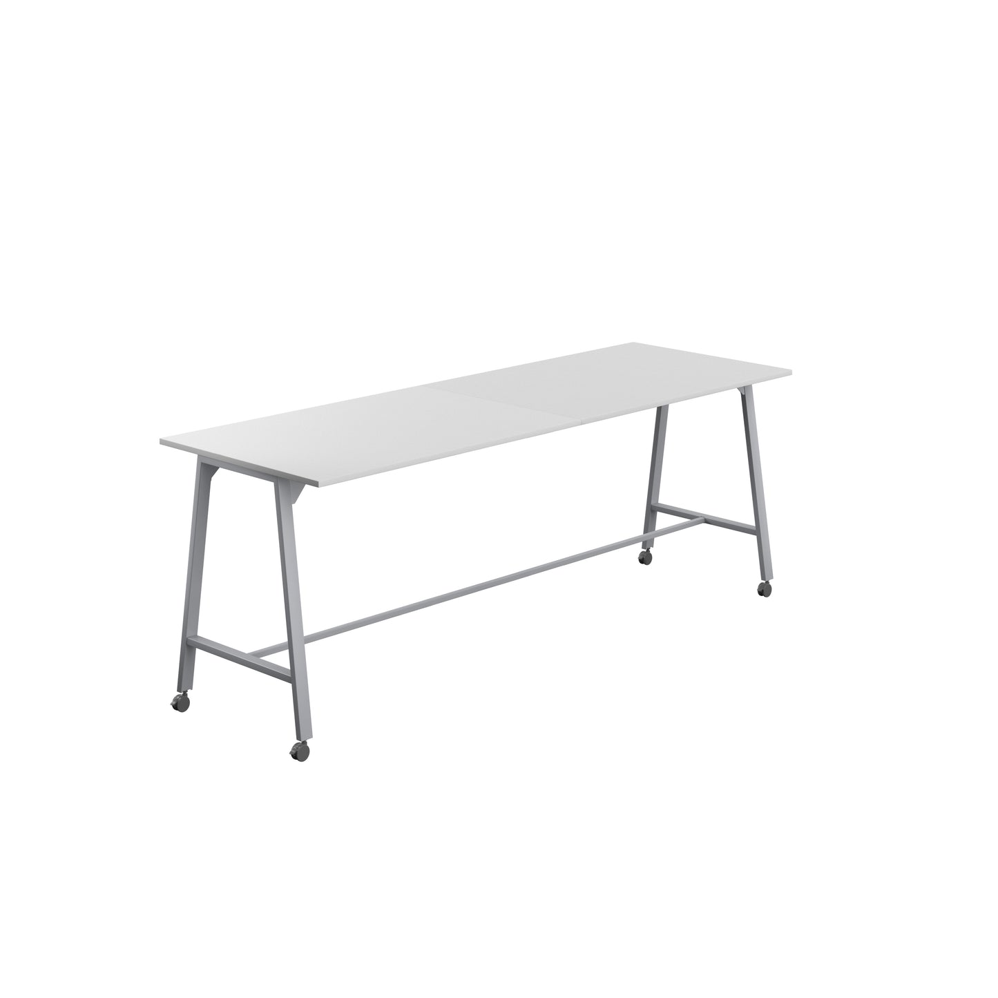 Titan High Maker Rectangular Table|1500x1000|White-Silver