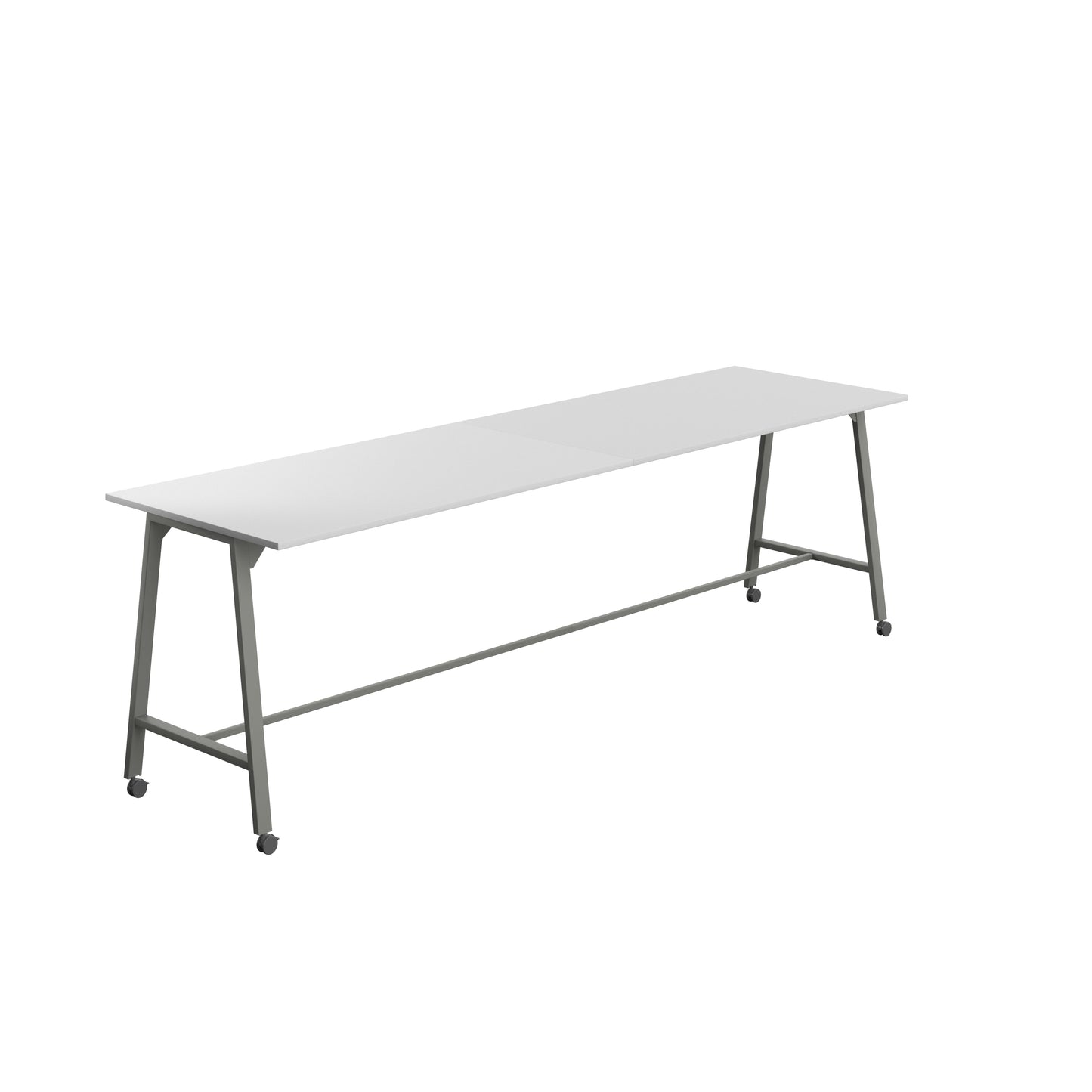 Titan High Maker Rectangular Table|1800x1000|White-Anthracite
