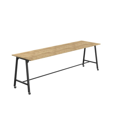 Titan High Maker Rectangular Table|1800x1000|Natural Nebraska Oak-Black