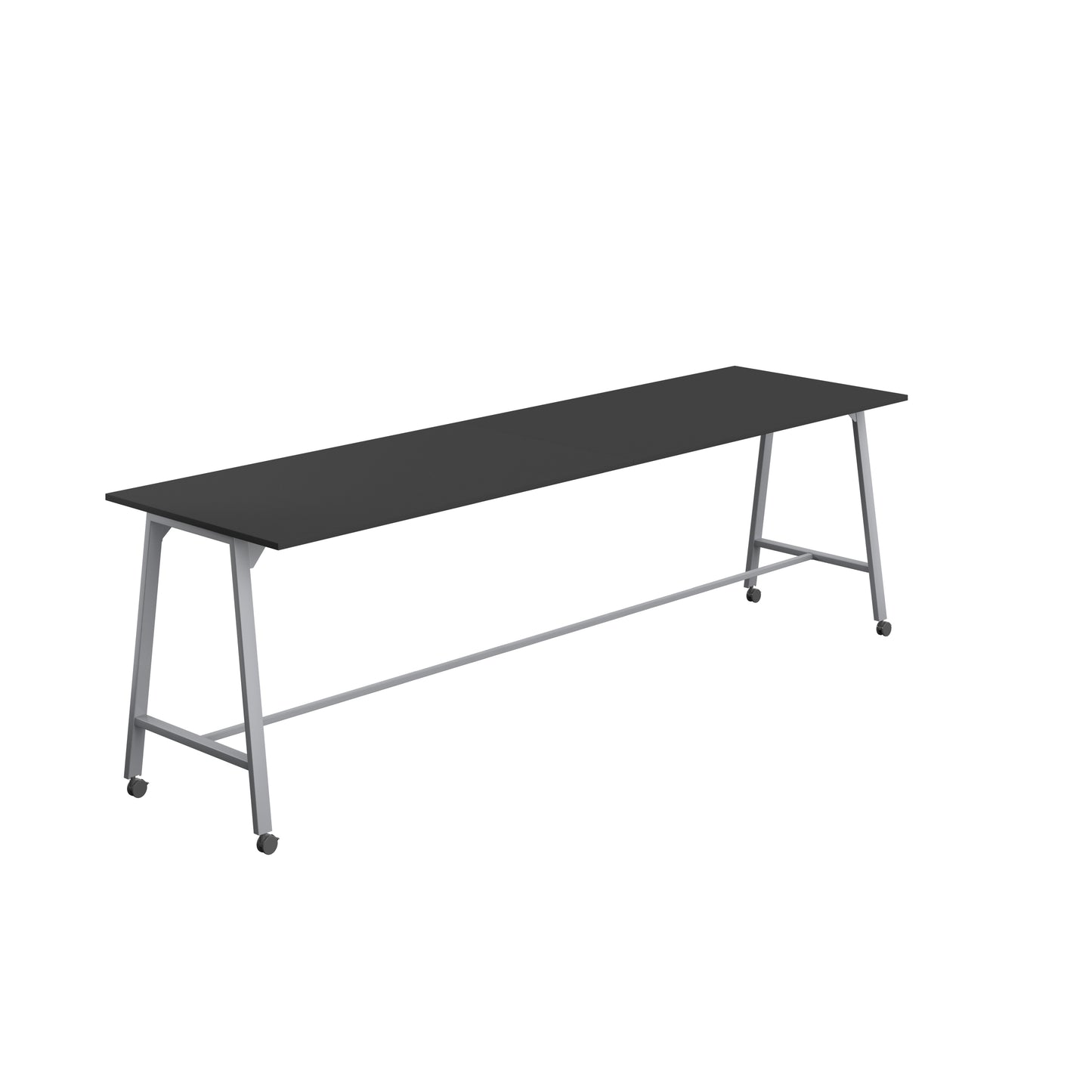 Titan High Maker Rectangular Table|1800x1000|Black-Silver