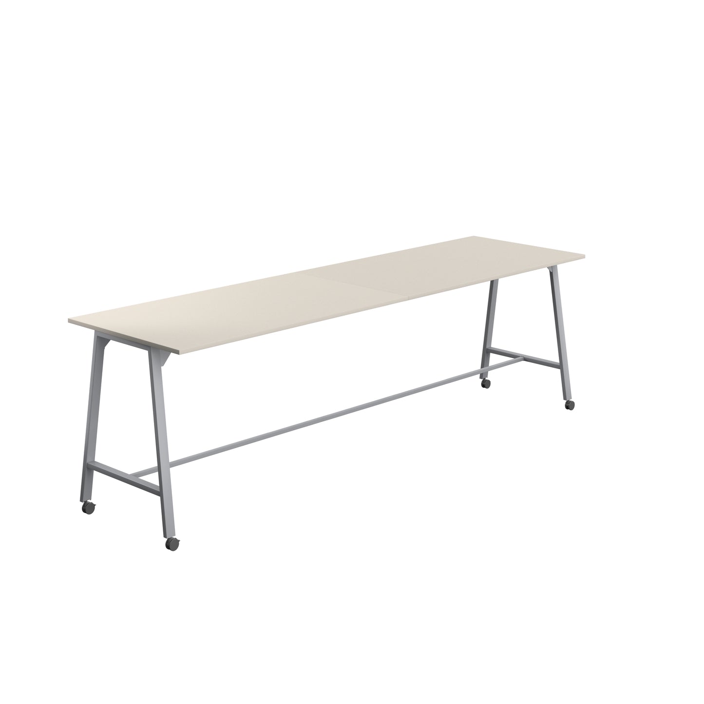 Titan High Maker Rectangular Table|1800x1000|Grey-Silver