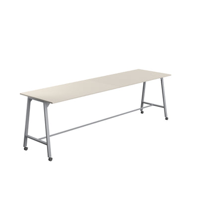 Titan High Maker Rectangular Table|1800x1000|Grey-Silver