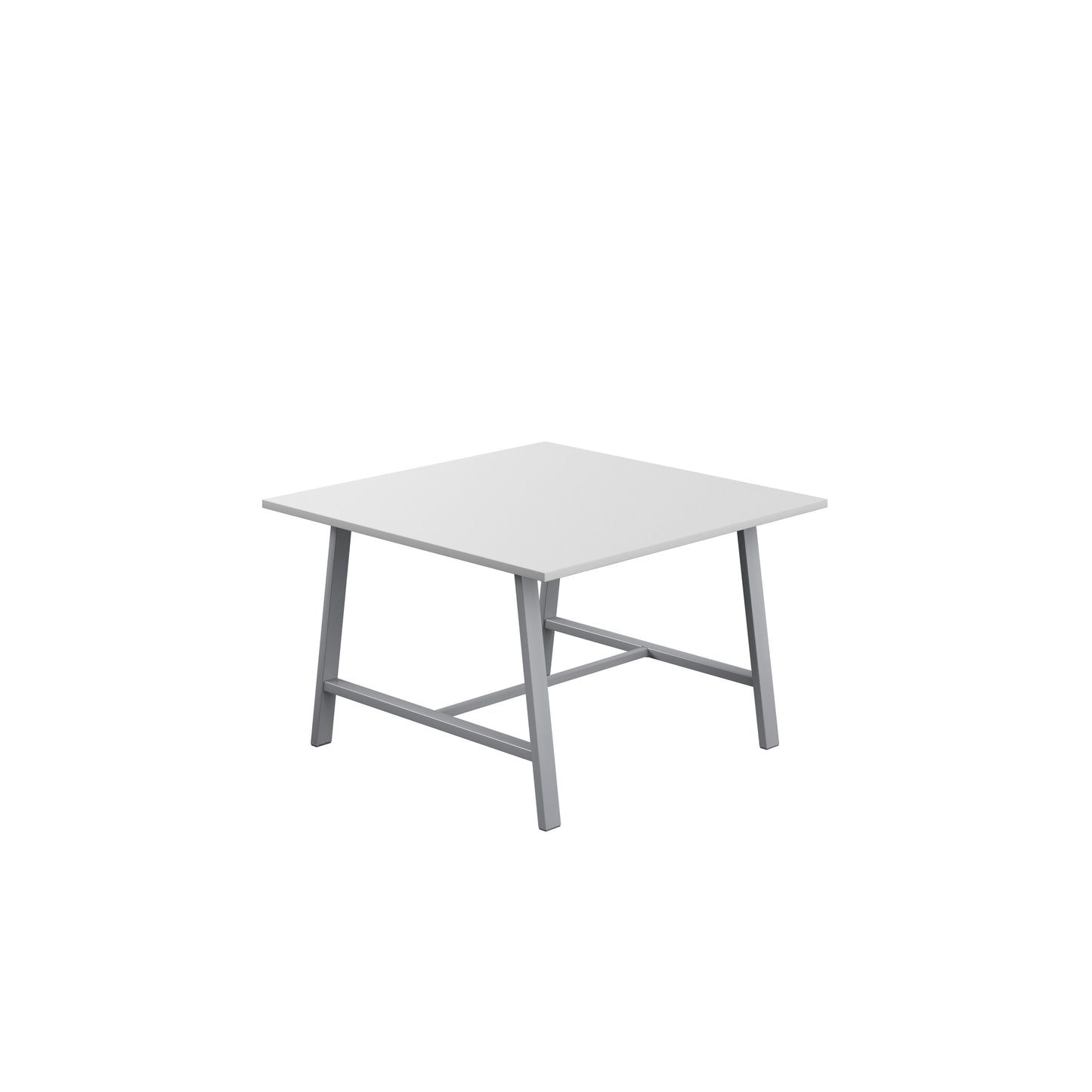 Titan Low Maker|Rectangular Table|1200x1000|White|Silver