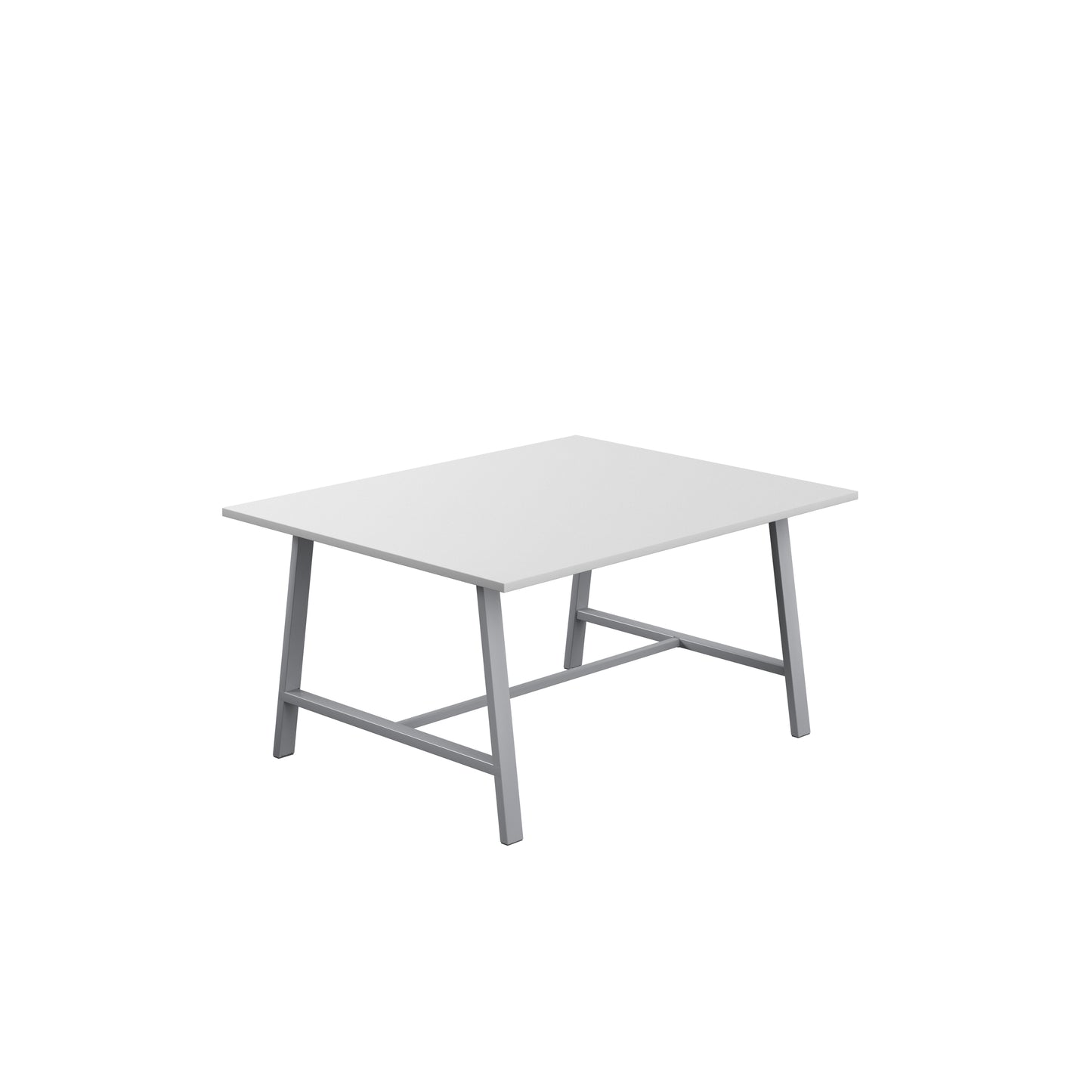 Titan Low Maker|Rectangular Table|1500x1000|White|Silver