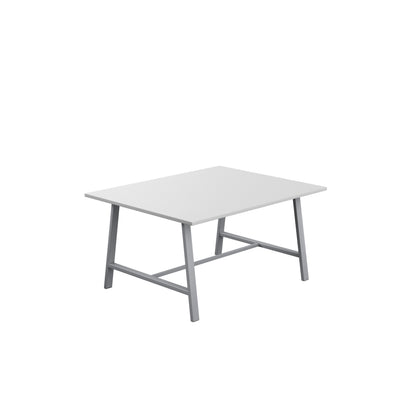 Titan Low Maker|Rectangular Table|1500x1000|White|Silver