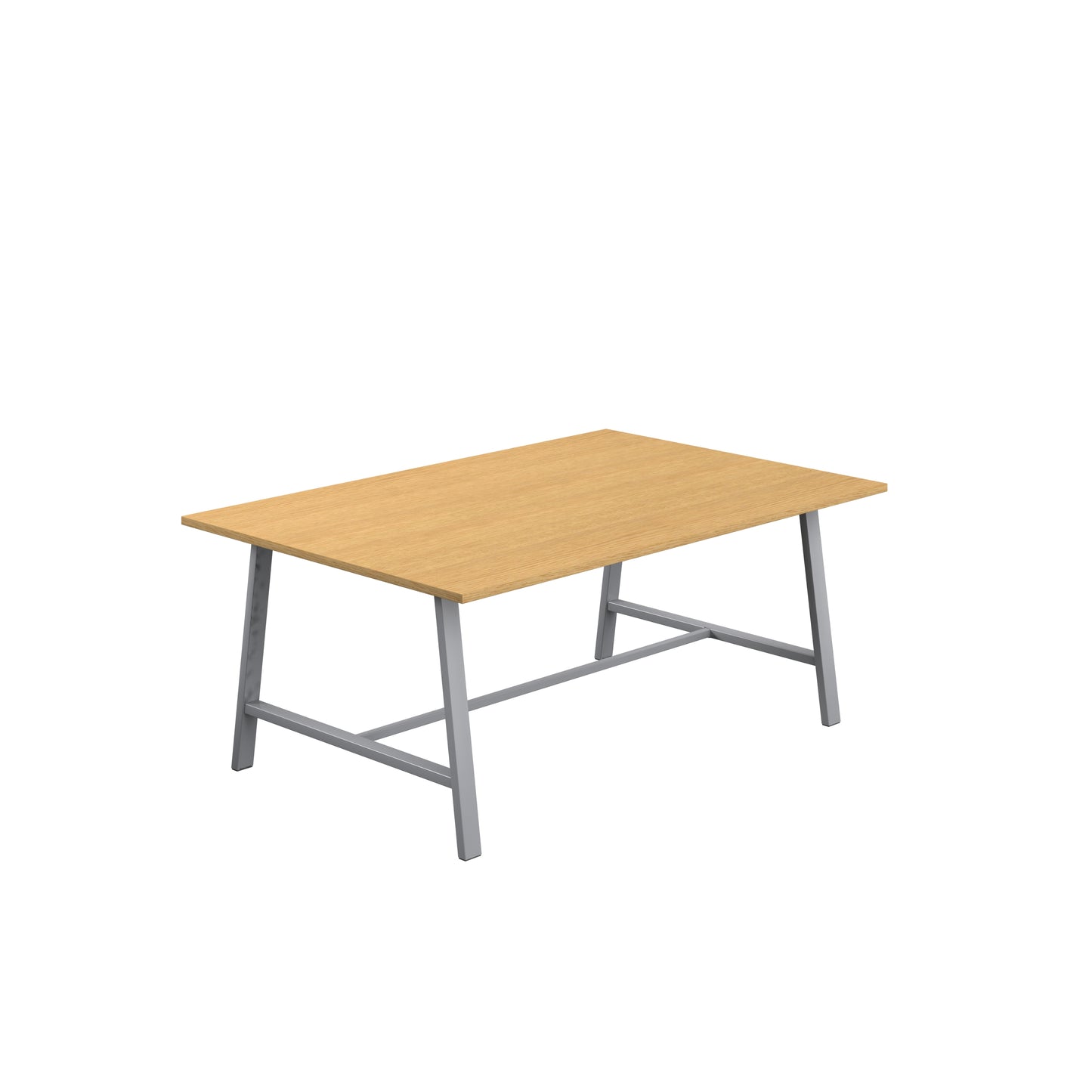 Titan Low Maker|Rectangular Table|1800x1000|Sorano Oak|Silver