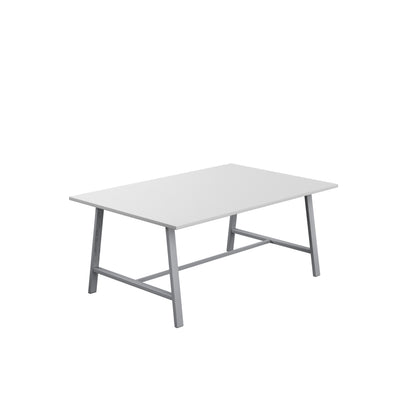 Titan Low Maker|Rectangular Table|1800x1000|White|Silver