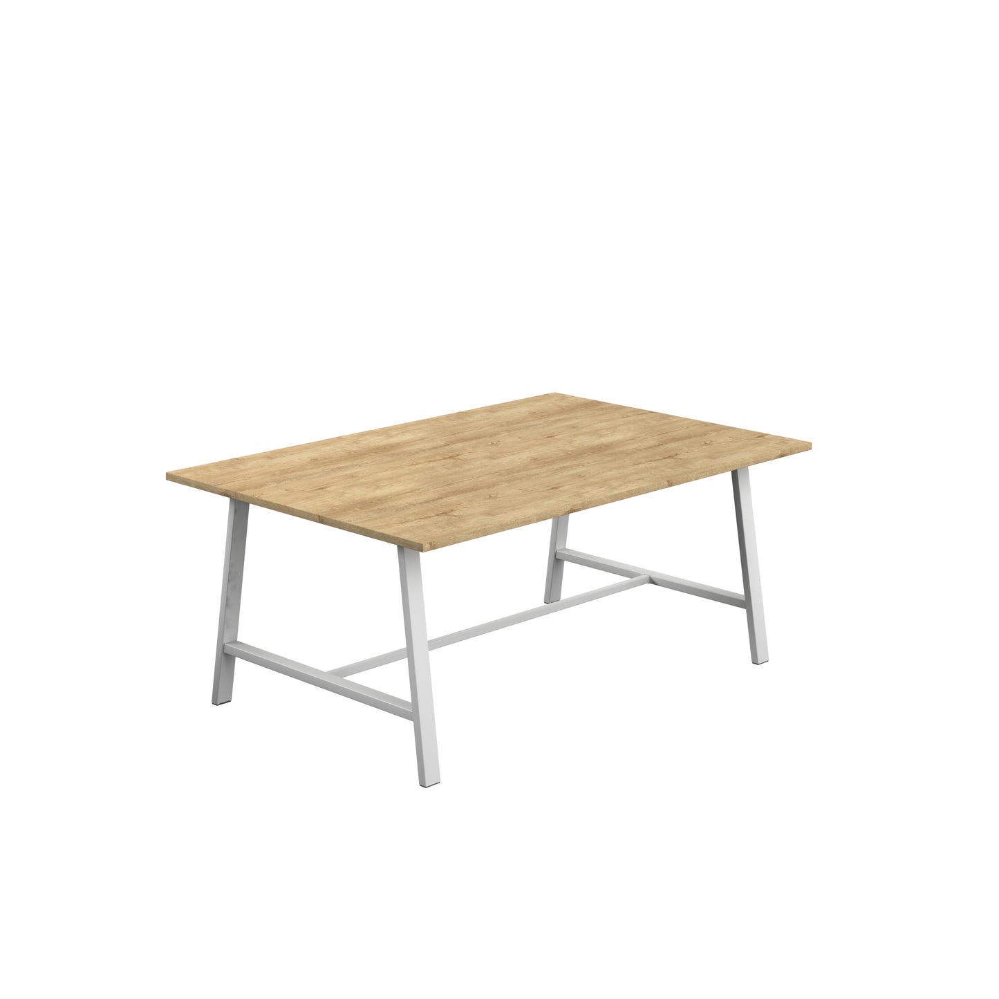 Titan Low Maker|Rectangular Table|1800x1000|Natural Nebraska Oak|White