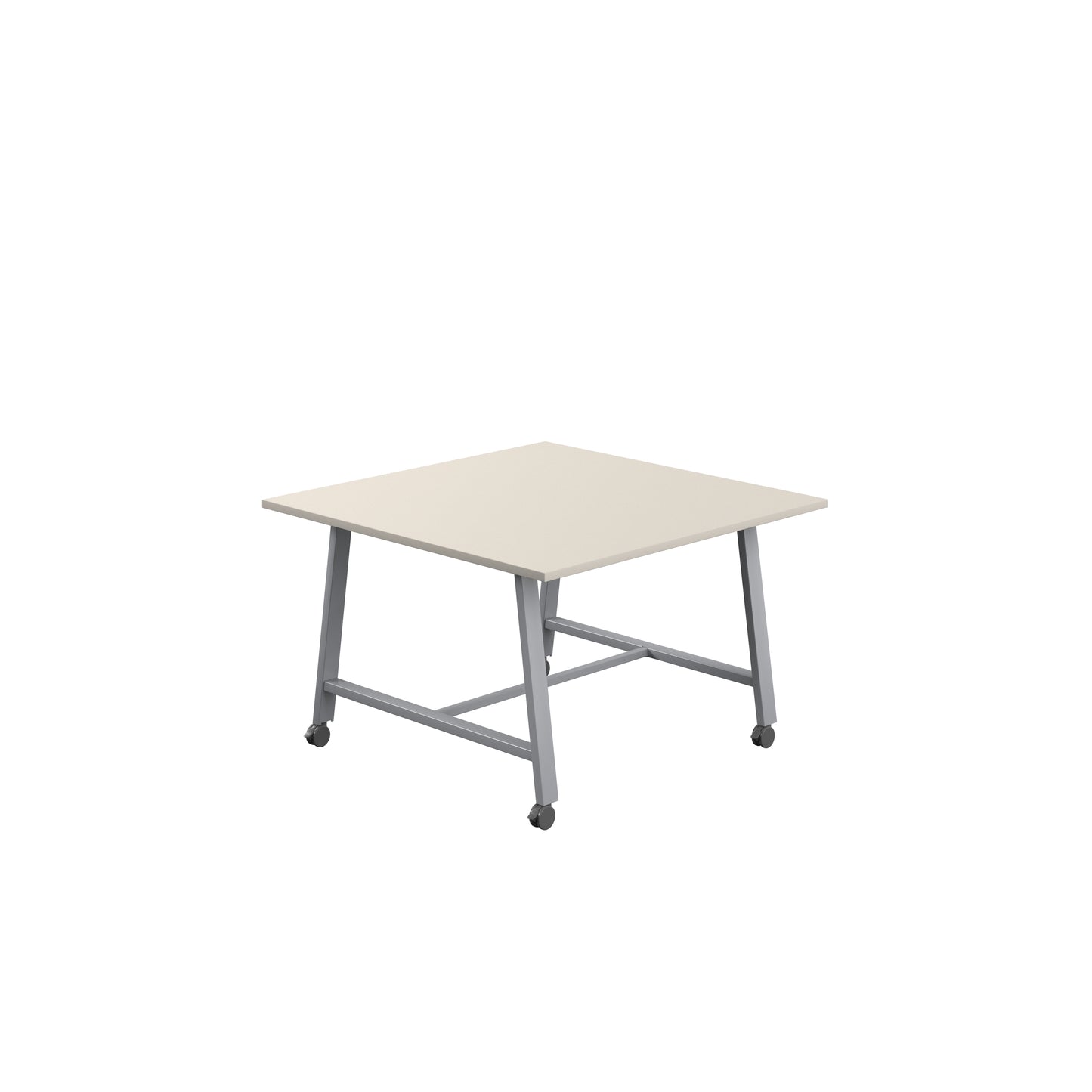 Titan Low Maker|Mobile|Rectangular Table|1200x1000|Grey|Silver