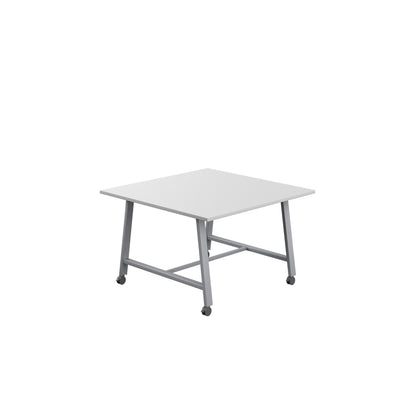 Titan Low Maker|Mobile|Rectangular Table|1200x1000|White|Silver