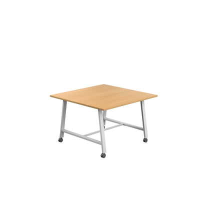 Titan Low Maker|Mobile|Rectangular Table|1200x1000|Ellmau Beech|White
