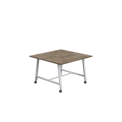 Titan Low Maker|Mobile|Rectangular Table|1200x1000|Grey Nebraska Oak|White