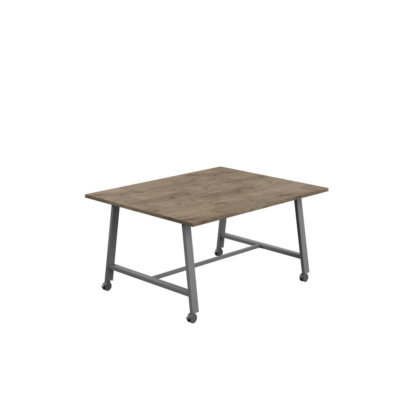 Titan Low Maker|Mobile|Rectangular Table|1500x1000|Grey Nebraska Oak|Anthracite