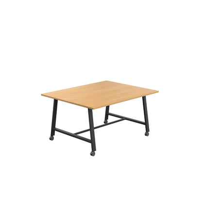 Titan Low Maker|Mobile|Rectangular Table|1500x1000|Ellmau Beech|Black