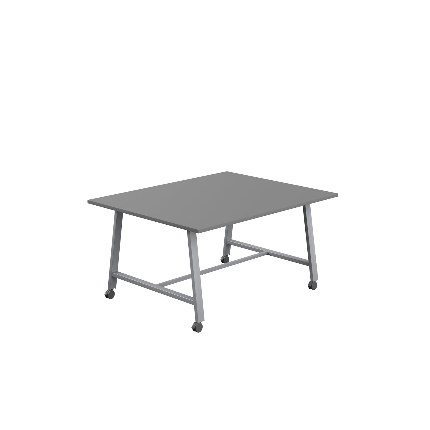 Titan Low Maker|Mobile|Rectangular Table|1500x1000|Anthracite|Silver