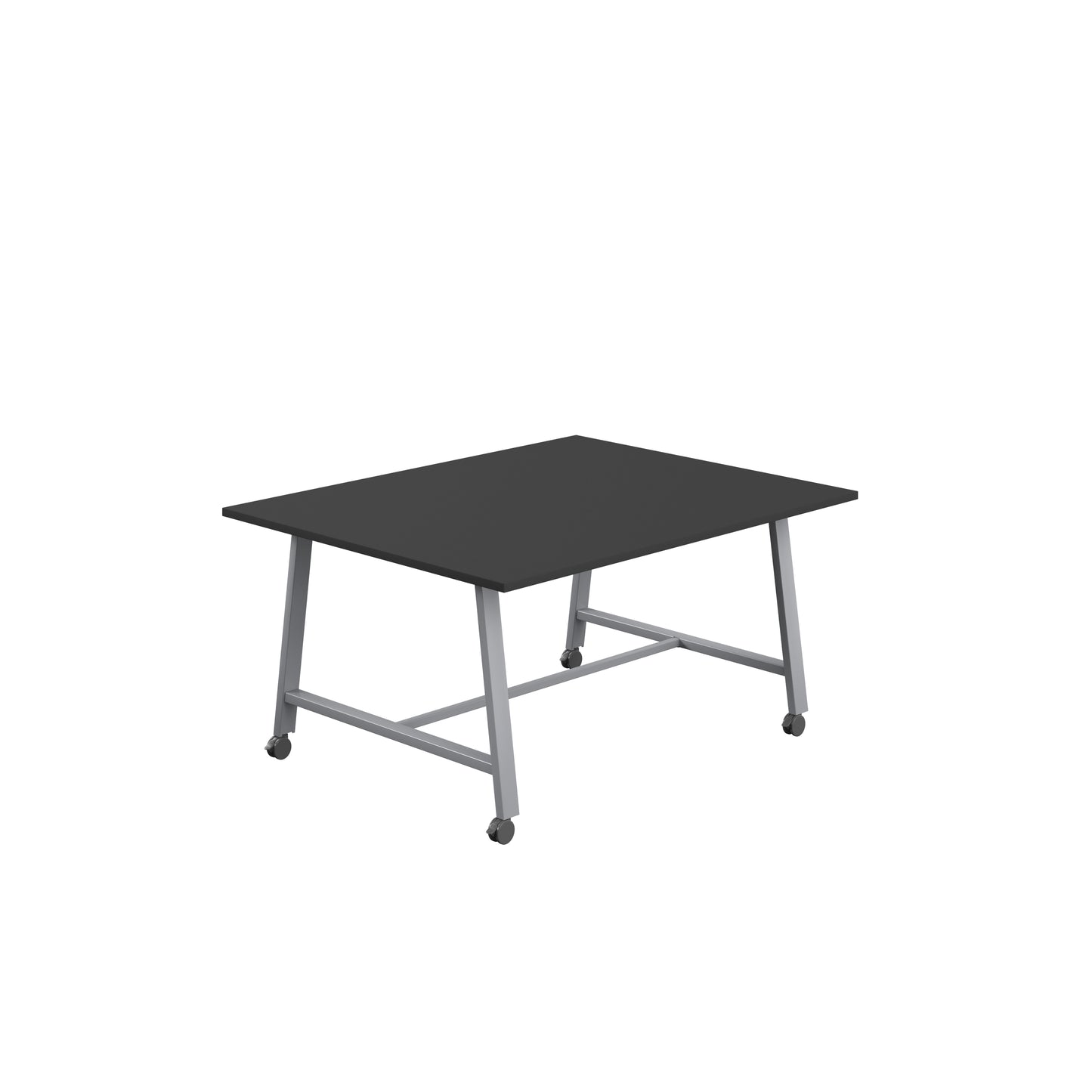 Titan Low Maker|Mobile|Rectangular Table|1500x1000|Black|Silver