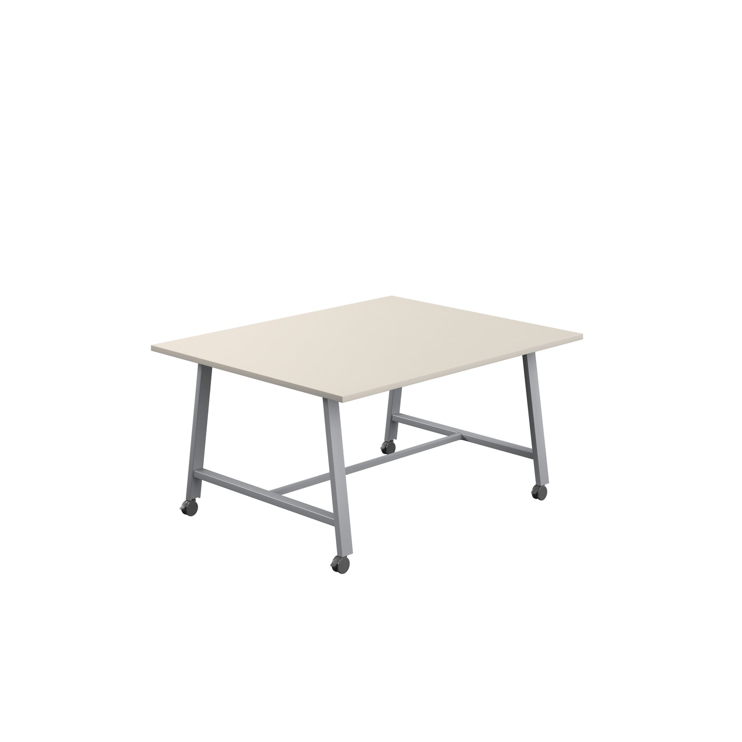 Titan Low Maker|Mobile|Rectangular Table|1500x1000|Grey|Silver