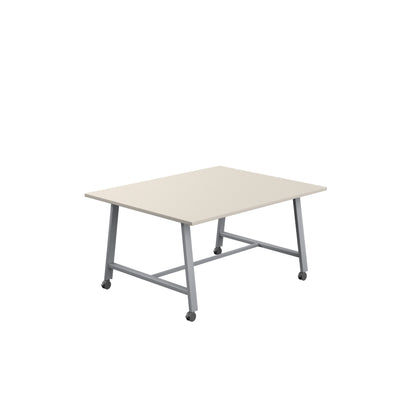 Titan Low Maker|Mobile|Rectangular Table|1500x1000|Grey|Silver