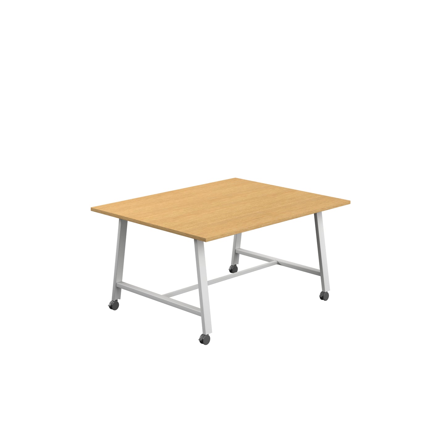 Titan Low Maker|Mobile|Rectangular Table|1500x1000|Sorano Oak|White