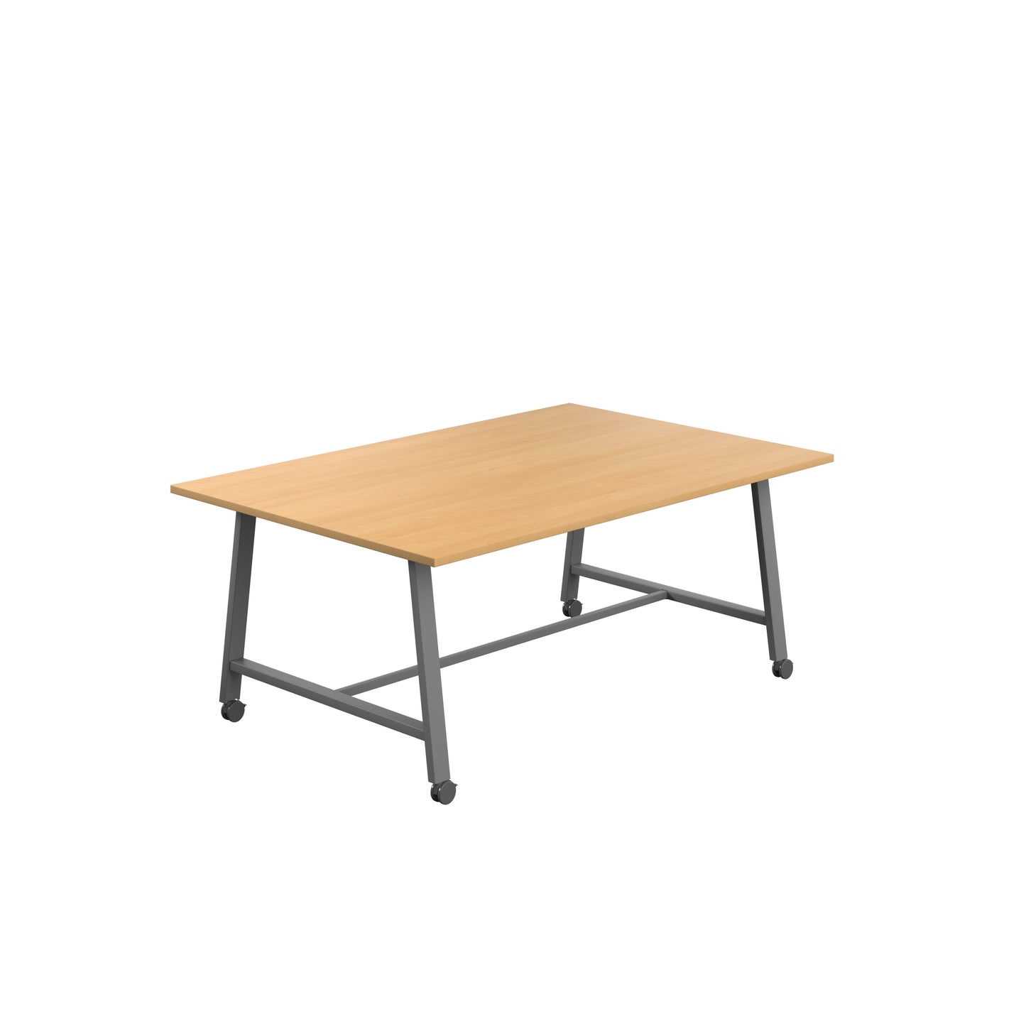 Titan Low Maker|Mobile|Rectangular Table|1800x1000|Ellmau Beech|Anthracite