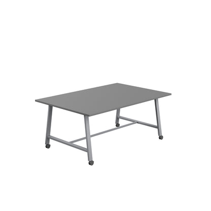 Titan Low Maker|Mobile|Rectangular Table|1800x1000|Anthracite|Silver